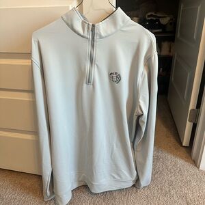 Light Gray Men's Peter Millar Quarter Zip